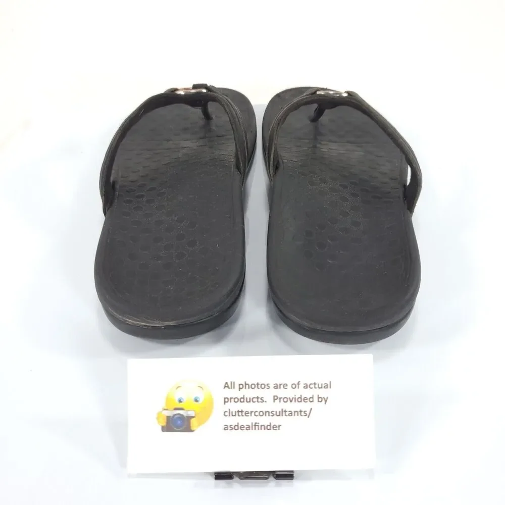 Vionic Tide Aloe Slip On Flip Flop Sandals Womens Size 6 TVW5366 Black